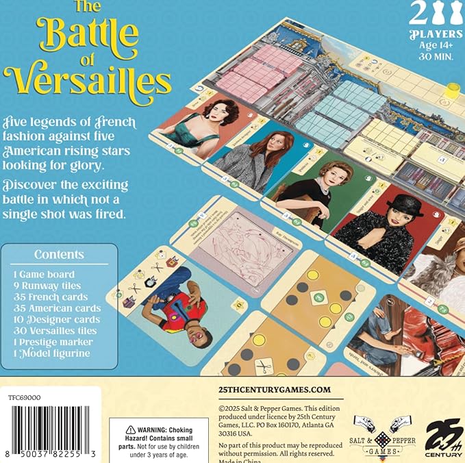 Battle of Versailles by 25th Century Games | Relive The 1973 Fashion Show Showdown | Asymmetric Team Play Strategy Action Cards &amp Prestige Competition for 2 Players