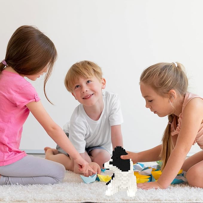 Larcele Micro Building Blocks Set DIY Mini Building Toy Bricks for Age Over 12 Years 918 Pieces KLJM-02 (Border Collie 2)