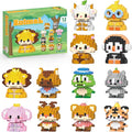 12 Pack Animals Building Block SetsMicro Mini Animals Party Favors for Kids Birthday Gift for Boy Girl(1691 Pieces)