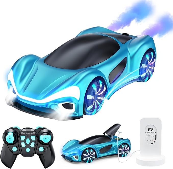 Remote Control CarRC Cars Boys Toys for 6 7 8 9 10 11 12 Year Old 2.4GHz 360° Rotate RC Cars with Cool Lights Music &amp Spray Effects Cool Birthday for Kids &amp Boys 6-12