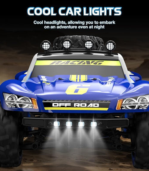 1/18 Fast RC Car for Adults 4WD Electric Off-Road RC Moster Truck 30KM/H High Speed RC Car W/ 2 Batteries for Hobby RTR Toy Gifts