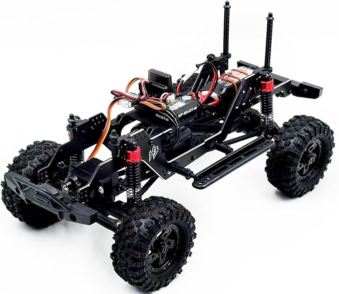 HOBBYPLUS CR-18P V3 Brushless Rushmore in Red - 1/18 Scale RC Truck Crawler with Off-Road RC Trucks Features Portal Axles &amp Metal Gears - Ready-to-Run 2S/3S LiPo Compatible (1810417-V3)