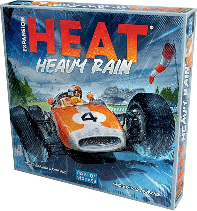 Asmodee Heat: Heavy Rain Board Game Expansion - New Japan &amp Mexico Tracks Intense Car Racing Strategy Game Fun Family Game for Kids &amp Adults Ages 10+ 1-7 Players 60 Min Playtime