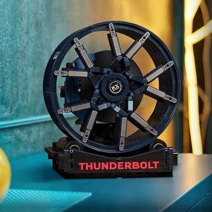 Sports Car Wheel Building Block SetCar Wheel Model Toy Kitwith Power Motor and Lighting ComponentsSTEM Toy for Aged 8-13Birthday Living Room Or Office Decorations