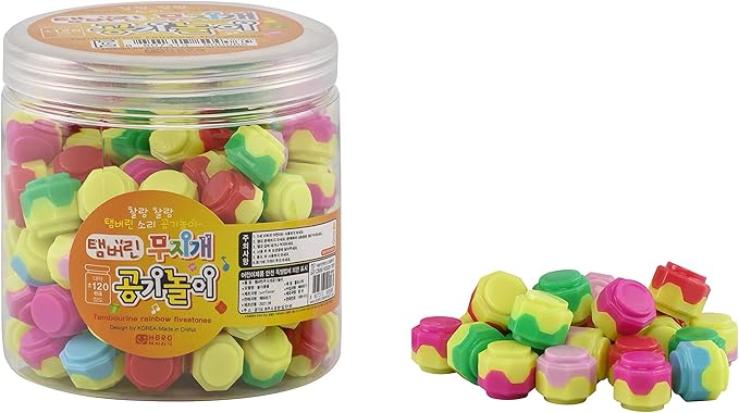 Gonggi Konggi Korean Jacks Stone Game Play Nori Gonggi Korean Traditional Game Package and Color May Varable (120 Pcs)