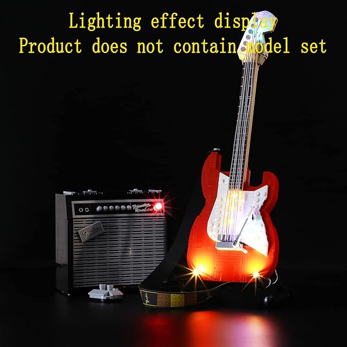 LED Light Kit (Gesture Control) Compatible with Lego Ideas Fender Stratocaster - Lighting Set for Ideas 21329 Building Model (Model Set Not Included)
