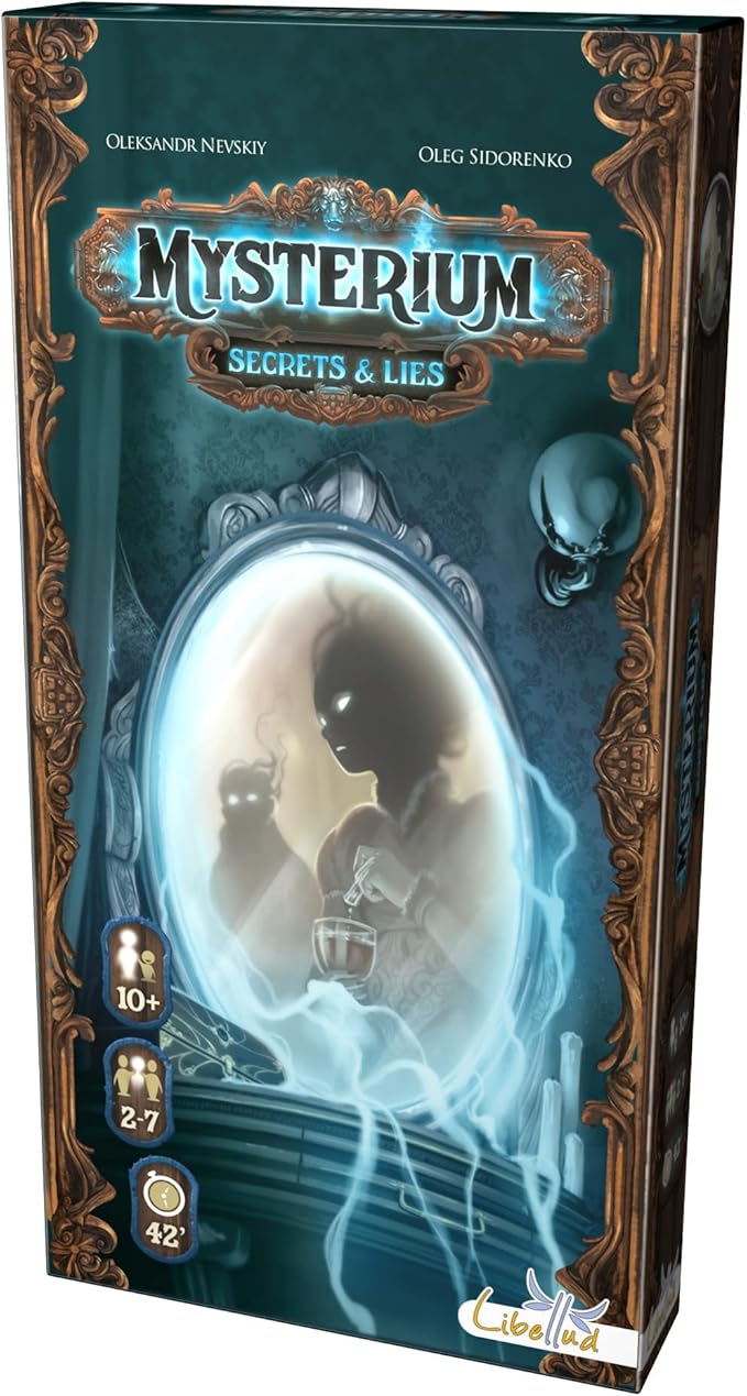 Asmodee Mysterium Secrets &amp Lies Board Game EXPANSION - Unravel New Mysteries Cooperative Family Fun for Kids &amp Adults Ages 10+ 2-7 Players 42 Minute Playtime