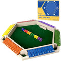 1-6 Players Shut The Box Dice Game Wooden Board Table Math Game with 16 Dice Classics Tabletop Version Games for Kids Adults FamilyClassroomHomeParty or Pub
