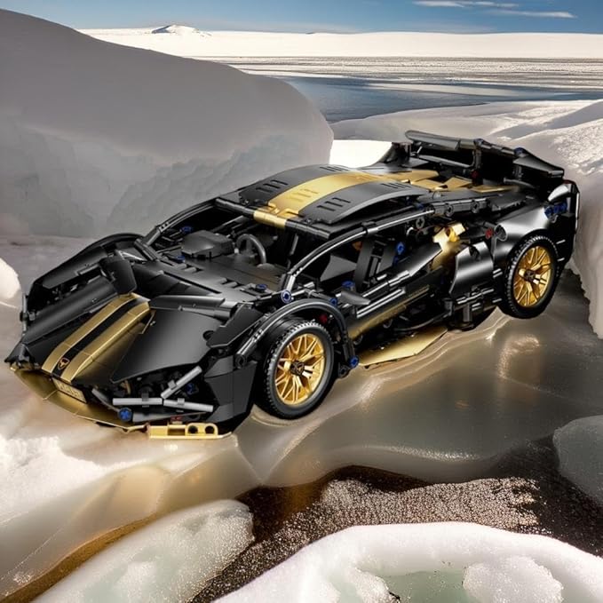 Sport Race Car Building Block Sets for Adults Boys1:14 Technical Remote Control APP Supercar Toys Kits with LED Lights Collectible MOC Contruction for Teens Age 8-12 8-1414+