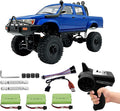 WPL C64-1 RC Car 1:16 Scale RC Crawler RTR RC Rock Truck 4x4 Off-Road Vehicle Mode 260 Motor New Gearbox with 3 Upgraded 1200mah Battery for Adult RC Hobby (Blue)