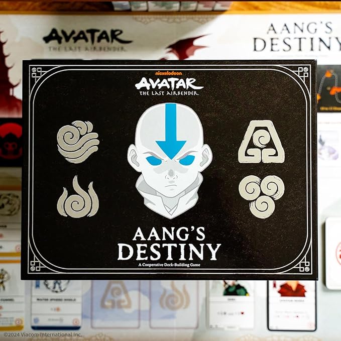 Avatar: The Last Airbender: Aang's Destiny Cooperative Deck Building Strategy Board Game Play as Aang Katara Appa &amp More Fun for Family Game Night Ages 10+ 2-4 Players 60 Minutes