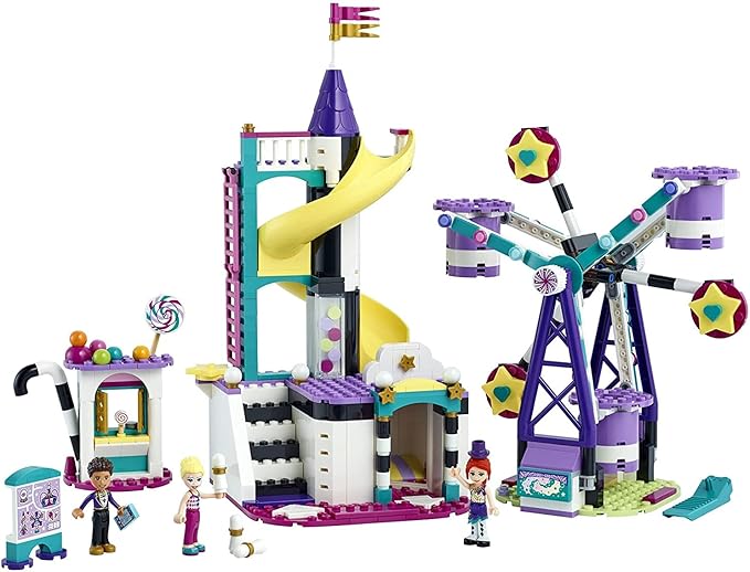 LEGO Friends Magical Ferris Wheel and Slide 41689 Building Kit for Kids Theme Park with 3 Mini-Dolls New 2021 (545 Pieces)