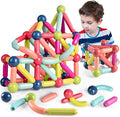 Magnetic Balls and Rods Set Magnet Building Set Magnetic Balls and Sticks - Featuring Safe Extra-Strong Montessori Toys STEM Stacking Toys for Boys &amp Girls 3+ (42 PCS)