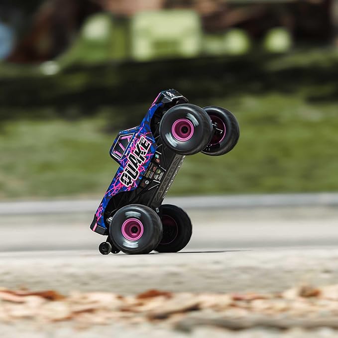 ARRMA RC Truck 1/16 Quake GROM 4X4 RTR Brushed Monster Truck (Battery &amp Charger Included) Purple ARA2137T3