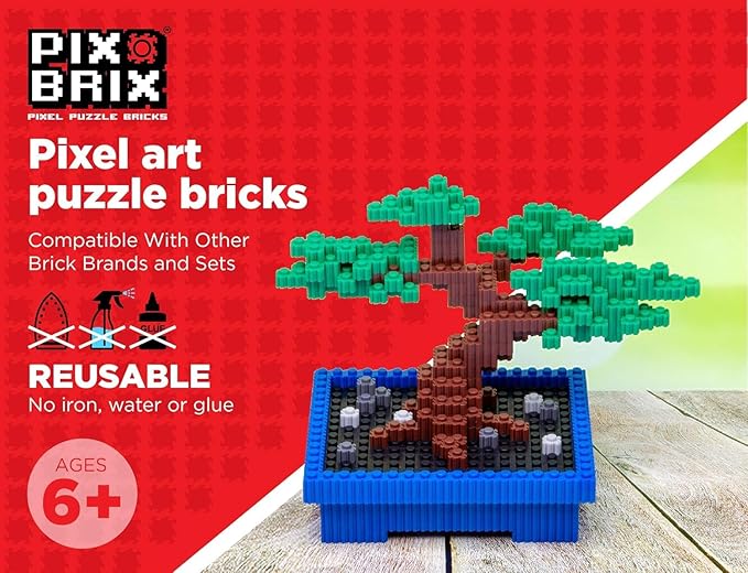 Pix Brix Pixel Art Puzzle Bricks - Animals and Artic Pixel Play Scene 1906 Pieces - Interlocking Building Bricks Create North Circle Scene Without Water or Glue - Stem Toys Ages 6 Plus