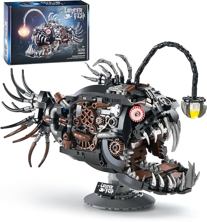 Mechanical Fish Building SetsOcean Animal Collection ToyAdults Home or Office DecorSTEM Building Gift for Teens Boys and Girls 8-14 (1038PCS)