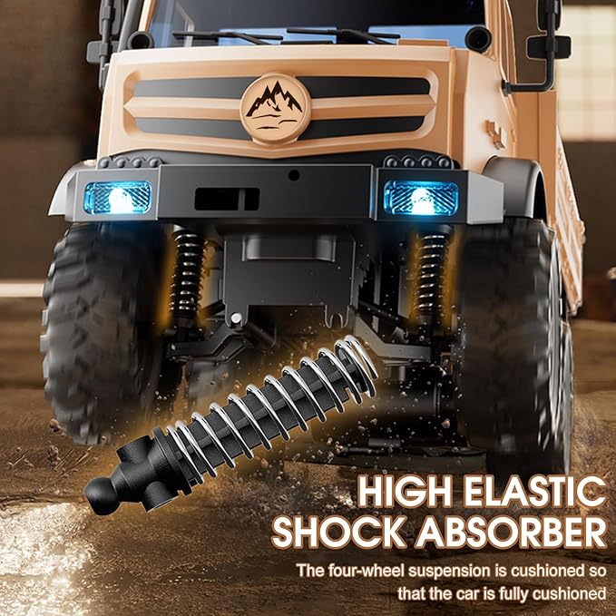 1:16 Scale Remote Control Trucks 2.4GHz RC Car with 720P Camera 20km/h High Speed Full Scale RC Rock Crawler Rear Drive Climbing Car Dual-Mode Remote Control for Teen Adults