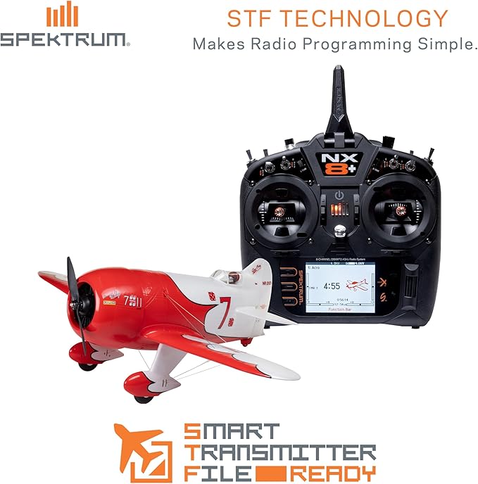 E-flite RC Airplane Gee Bee R-2 1.0m BNF Basic (Transmitter Battery and Charger NOT Included) with AS3X+ and Safe Select EFL020550