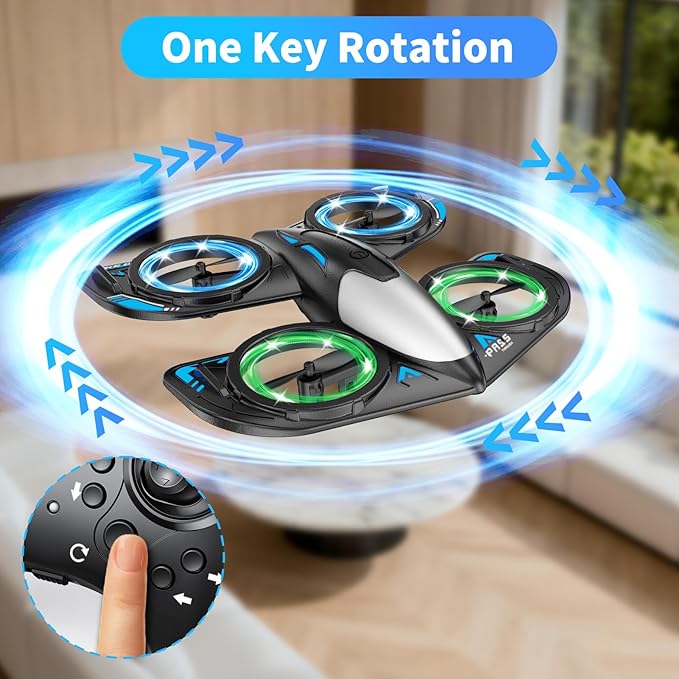 RC Drone for Kids Beginners Foam Remote Control Drone with Cool Lights 360° Flip Altitude Hold 3 Speed Modes Collision Protection and Ease of Use RC Airplane Quadcopter Toy Gift for Boys and G