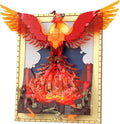 Phoenix Nirvana Building Block Sets 1565 Pcs Magic Fire Phoenix Building Toys with LED Lights 15*6.3*13.78in 3D Framed Wall Art Firebird DIY Model Kit for Gifts Decorations Collectibles