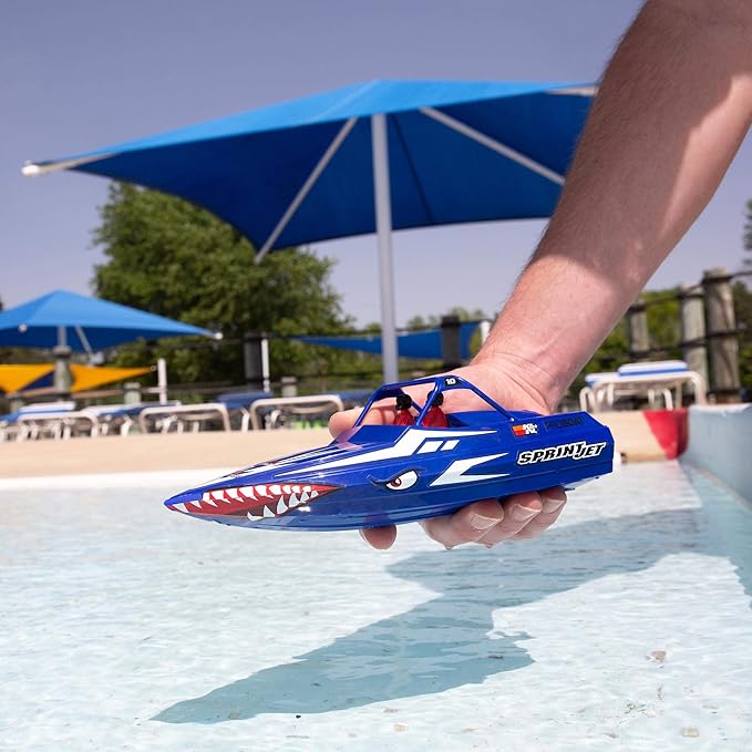 Pro Boat Sprintjet 9 Self-Righting Deep-V Jet Boat Brushed RTR Ready to Run Blue PRB08045T2