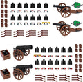 Revolutionary War Building Blocks Set 12 British &amp 12 French Soldier Figures Weapons Cannons Accessories Napoleonic Civil War Battle
