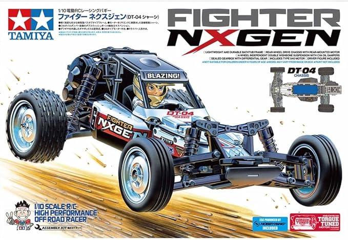 Tamiya 58741 1:10 RC Fighter NXGEN DT-04 Remote Controlled Car RC Vehicle Model Building Kit for Assembly 2WD Crafts RC Model Making