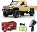 RC Truck 1/12 RC Rock Crawler MN-82 4x4 Off Road RC Pickup Truck 2.4GHz Proportional Throttle Steering All Terrain Remote Control Car RTR with Headlights and 2 Batteries for Adults (Yellow)