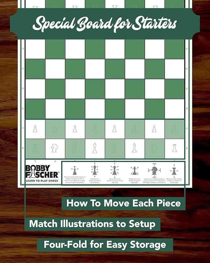 Bobby Fischer® Learn to Play Chess Set Board Game (12 Count)