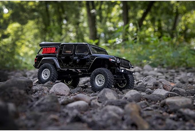 Axial RC Truck SCX24 Jeep Gladiator 4 Wheel Drive Rock Crawler Brushed RTR (Nothing Needed to Complete Ready-to-Run) Black AXI00005V2T5 Remote Control Car RC Car RC Crawler