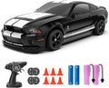 YONCHER RC Drift Car Remote Control Car for Kids Ford Mustang Shelby GT500 Officially Licensed 1:24 20KM/H 4WD with Lights Fast Racing Toy Car for Boys Girls Black