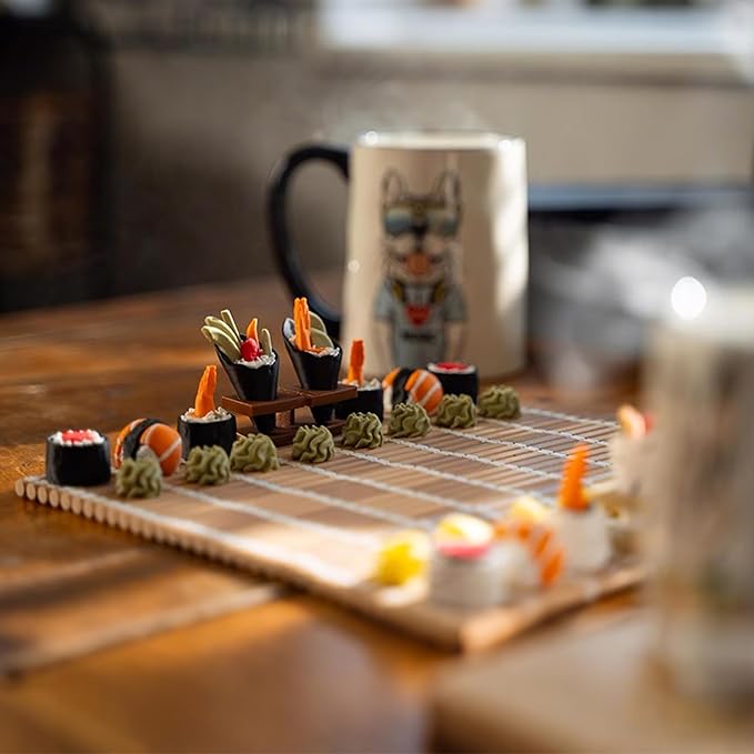 Sushi Chess Set - Sushi Themed Chess Set - 3D Printed Sushi Chess Board Sushi Board Game with Folding Board for Strategy Enthusiast and Family Strategy Game