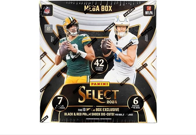2024 Panini Select Football Mega Box (Black &amp Red Prizms!)