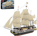 Reobrix Large Sailing Ship Model Building Blocks Kit Sailing Boat Model Construction Set Pirate Ship &amp Historical Collectible Toy Home Decor Birthday Gifts for Adult Collectors Enthusiasts 3555