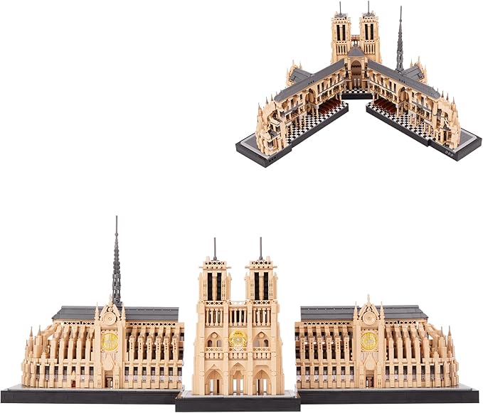 Architecture Notre-Dame de Paris Model Building Block Set Openable Architecture Model Micro Building Kit Collection Building Toy