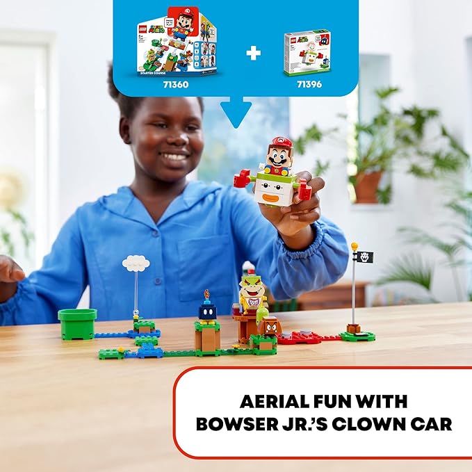 LEGO Super Mario Bowser Jr.’s Clown Car Expansion Set 71396 Building Kit Collectible Toy for Kids Aged 6 and up (84 Pieces)