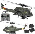 315MM UH-1 Remote Control Helicopter Aircraft for Adults Expert 6CH C032 RC Heli Maintain Altitude Brushless Motor/Optical Flow Positioning/Fly Upside Down 3D Rolling (RTF 3-Batteries)