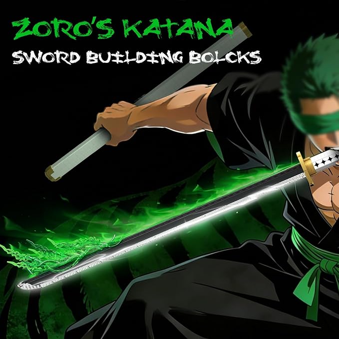 Mould King 10258 Wado Ichimonji Katana Sword 1674 Piece Collector Anime Display Model with Stand Japanese Katana Building Kit for Fans