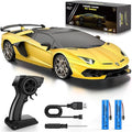 Lamborghini Remote Control CarOfficially Licensed 1:16 Scale Lambo Rechargeable Hobby Rc Cars with Headlight 2.4GHz Race Car Toys for Boy Girl 4-12 Years Old 12Km/h (Yellow)