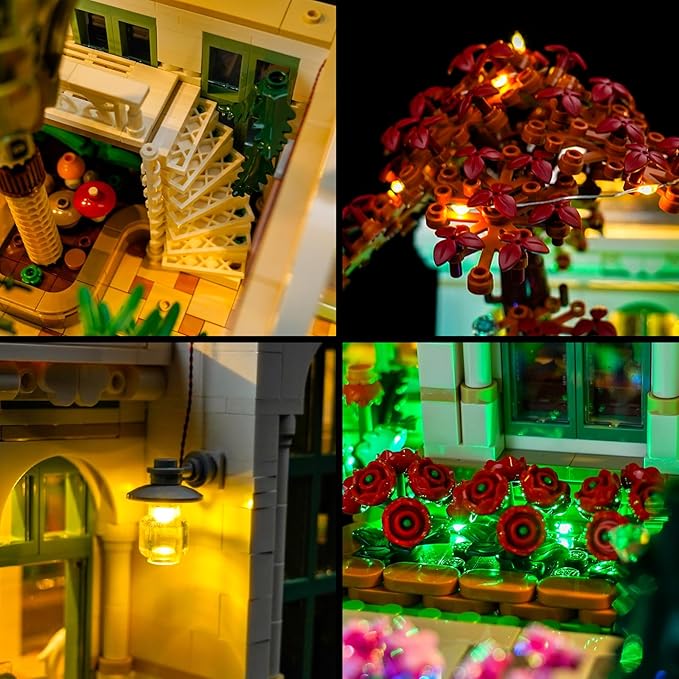 BrickBling LED Light Compatible with Lego The Botanical Garden Creative Lighting Kit Compatible with Lego 21353-No Bricks (RC Version Light)