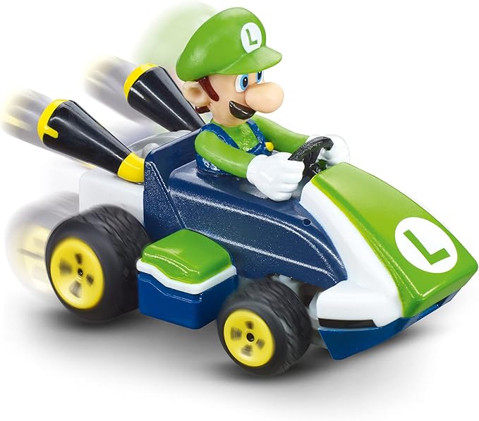 Carrera RC Mario Kart Mini RC Luigi for Children and Adults Boys &amp Girls Unique Original Licence Instant Driving Fun with Ready to Run Green