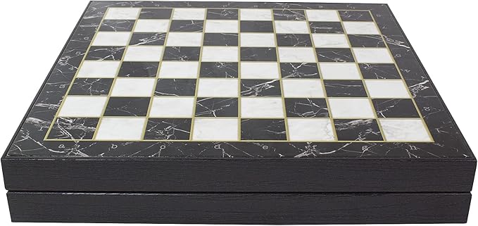 14 Inches Personalized Chess Set - Boxed Custom Chess Board and Metal Chess Figures Set - Gift Idea