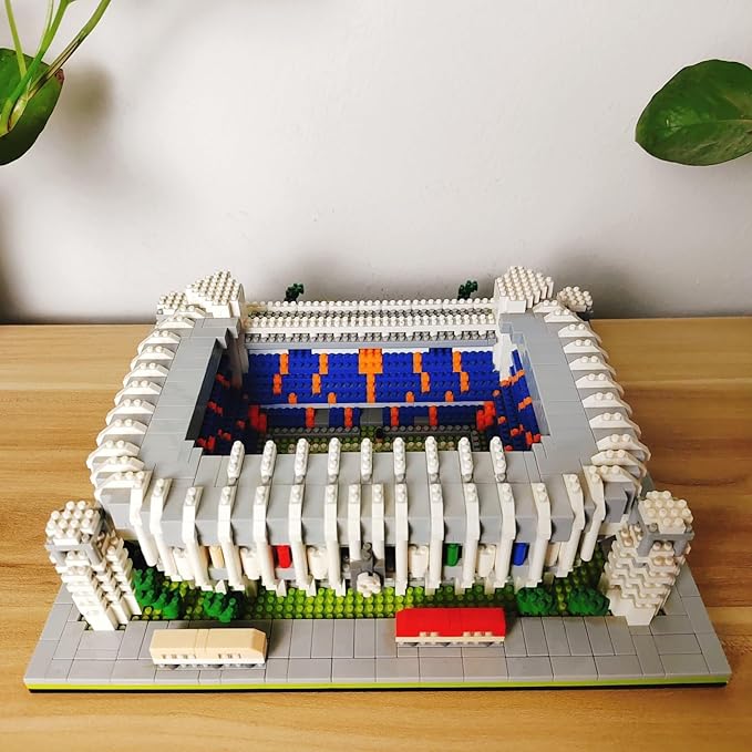 Madrid Style Soccer Stadium Model Micro Mini Diamond Block Kit for Adult Assemble Football Field Brick Set Puzzle Toy