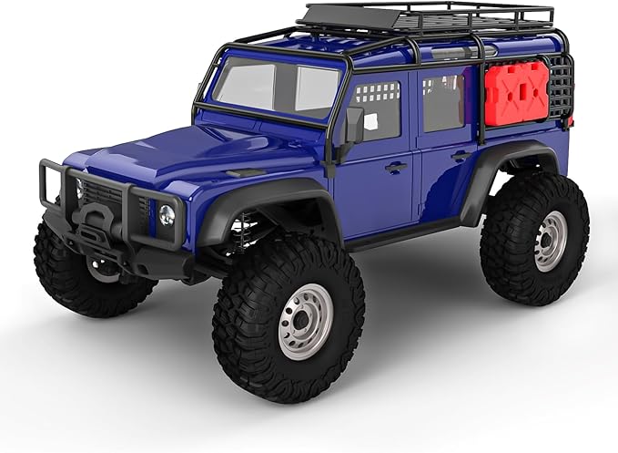 Cheerwing 1:18 Rock Crawler 2.4Ghz Car 4WD Off Road RC Monster Truck with Two-Speed Gearbox Hobby RC Car for Adults (Blue)