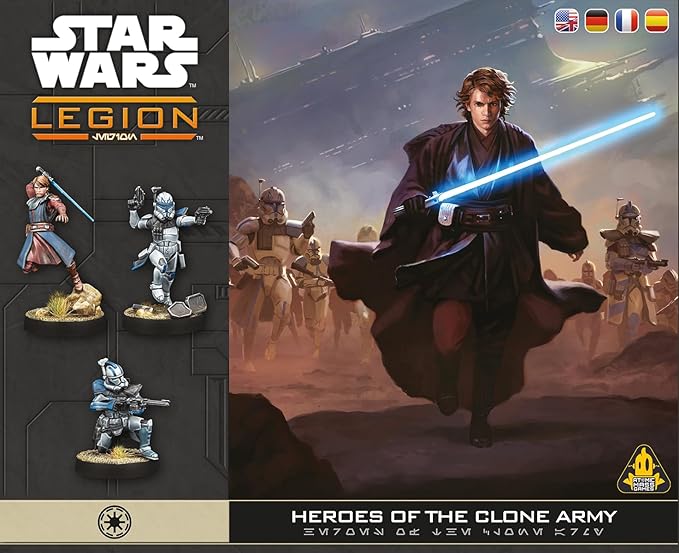Asmodee Star Wars: Legion Heroes of the Clone Army - Obi-Wan Anakin Captain Rex &amp ARC Troopers Fives &amp Echo Tabletop Miniatures Strategy Game for Kids &amp Adults Ages 14+ 2 Players 90