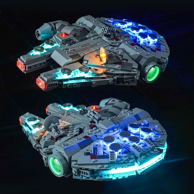 BrickBling LED Light Only Compatible with Lego A New Hope Millennium Falcon 25th Anniversary Buildable Starship 75375 - Light Kit Only Not Come with Model