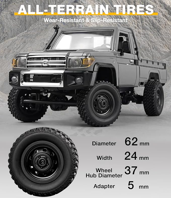 Upgraded MN82 PRO LC79 RC Rock Crawler 1/12 MNRC RC Crawler 4x4 Toyota LC79 Off Road RC Pickup Truck 4WD 2.4GHz RC Climing Car RTF with LED Lights for Adults