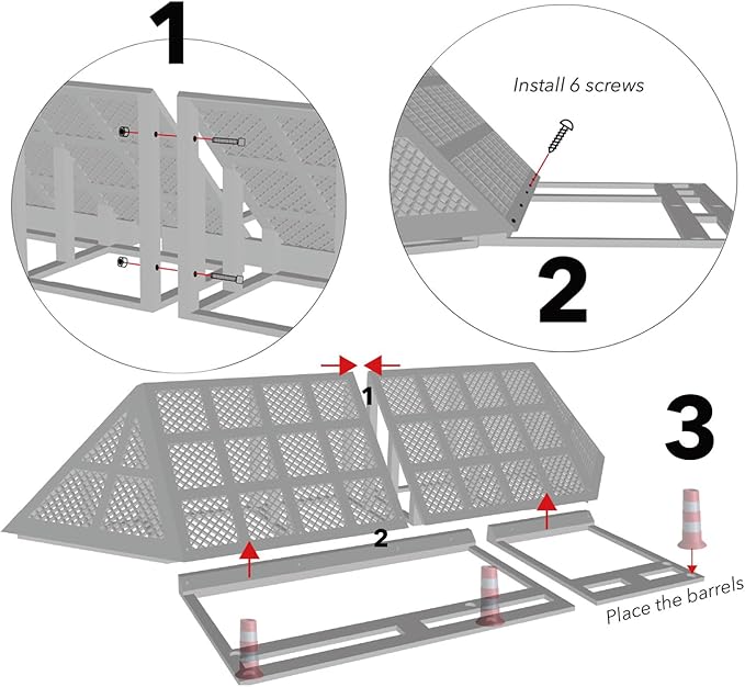 RC Side Slope Challenge Obstacle Bridge for scx24 trx4m fcx24 1:18 1:24 Scale RC Crawler Truck (No Vehicle Included)