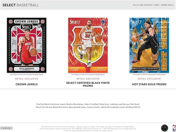 2024-25 Panini Select Basketball Hobby Exclusive Mega Box HOFBC by Panini