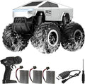 1:16 Cybertruck Remote Control Car 2.4 GHz 4WD Amphibious Off-Road Pick-up Truck with LED Light Waterproof Monster Truck Hobby RC Cars Toys for Teen Adults